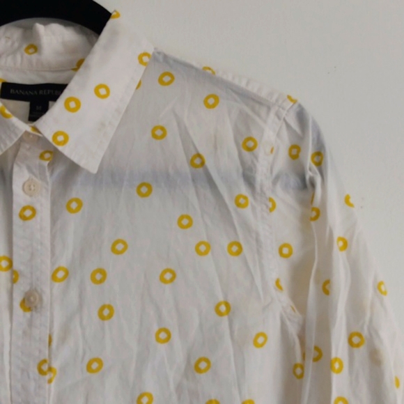 Banana Republic Geometric Button Up Shirt #1824 - Picture 2 of 6